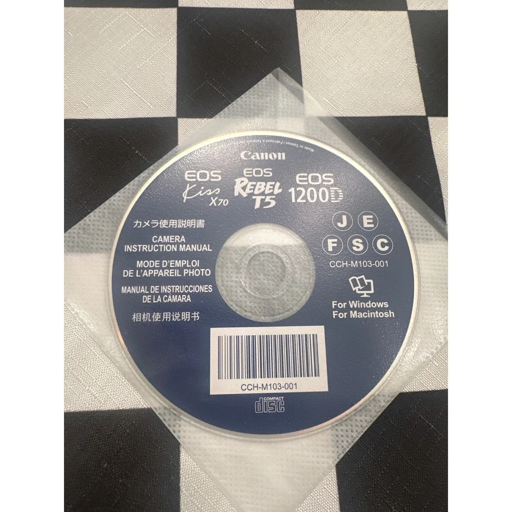 Canon EOS Digital Solution Disk Ver 29.0 & Rebel T5 1200D Instruction Manual CD